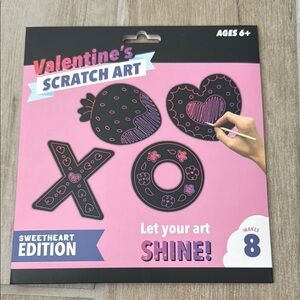 Pulsar Valentine's Scratch Art Kit - Pink and Black
